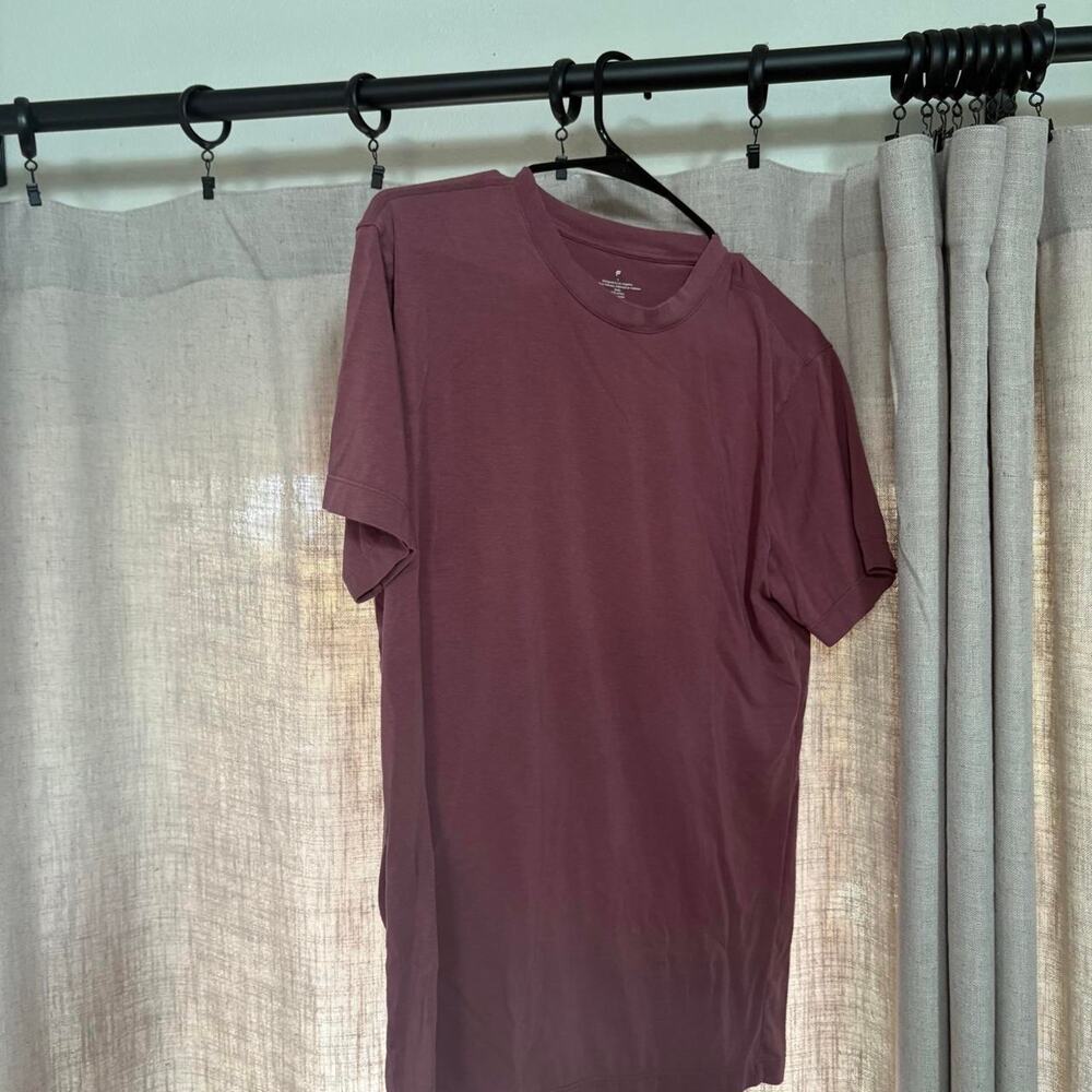 Fabletics burgundy cotton tee loungewear
